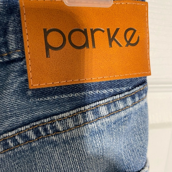 PARKE OFFICIAL Crossover Jean LEVI’S Baggy/Grunge in Medium Wash Denim  Size XL - Picture 6 of 8